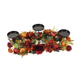 Maxbell Hydrangea Candle Holder Decoration Candlestick for Valentine's Day Fireplace