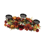Maxbell Hydrangea Candle Holder Decoration Candlestick for Valentine's Day Fireplace