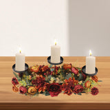 Maxbell Hydrangea Candle Holder Decoration Candlestick for Valentine's Day Fireplace