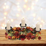 Maxbell Hydrangea Candle Holder Decoration Candlestick for Valentine's Day Fireplace