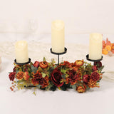 Maxbell Hydrangea Candle Holder Decoration Candlestick for Valentine's Day Fireplace
