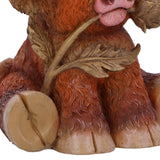 Maxbell Realistic Highland Cow Figurine Handicraft Doll for Boys Girls Children Kids