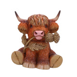 Maxbell Realistic Highland Cow Figurine Handicraft Doll for Boys Girls Children Kids