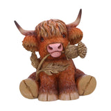Maxbell Realistic Highland Cow Figurine Handicraft Doll for Boys Girls Children Kids