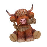 Maxbell Realistic Highland Cow Figurine Handicraft Doll for Boys Girls Children Kids