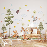 Maxbell Wall Sticker Cartoon Animals Wall Decal for Cabinet Children's Room Cupboard