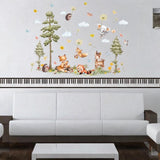 Maxbell Wall Sticker Cartoon Animals Wall Decal for Cabinet Children's Room Cupboard