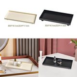 Maxbell Bathroom Vanity Tray Rectangle Serving Tray for Living Room Kitchen Showcase L beige