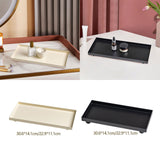 Maxbell Bathroom Vanity Tray Rectangle Serving Tray for Living Room Kitchen Showcase L beige