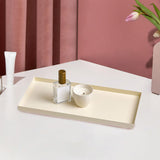 Maxbell Bathroom Vanity Tray Rectangle Serving Tray for Living Room Kitchen Showcase L beige