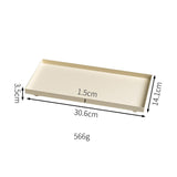 Maxbell Bathroom Vanity Tray Rectangle Serving Tray for Living Room Kitchen Showcase L beige