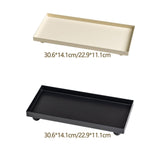 Maxbell Bathroom Vanity Tray Rectangle Serving Tray for Living Room Kitchen Showcase L beige