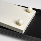 Maxbell Bathroom Vanity Tray Rectangle Serving Tray for Living Room Kitchen Showcase S beige