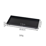 Maxbell Bathroom Vanity Tray Rectangle Serving Tray for Living Room Kitchen Showcase L black