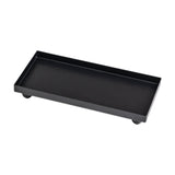 Maxbell Bathroom Vanity Tray Rectangle Serving Tray for Living Room Kitchen Showcase L black