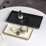 Maxbell Bathroom Vanity Tray Rectangle Serving Tray for Living Room Kitchen Showcase L black