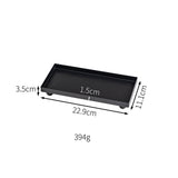 Maxbell Bathroom Vanity Tray Rectangle Serving Tray for Living Room Kitchen Showcase S black
