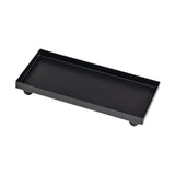 Maxbell Bathroom Vanity Tray Rectangle Serving Tray for Living Room Kitchen Showcase S black