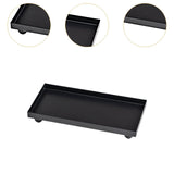 Maxbell Bathroom Vanity Tray Rectangle Serving Tray for Living Room Kitchen Showcase S black