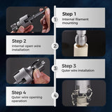 Maxbell 2Pcs Pipe Threader 1/2'' 3/4'' Plumbing Tool Kit for Indoor Outdoor Home Use