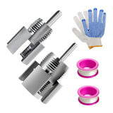 Maxbell 2Pcs Pipe Threader 1/2'' 3/4'' Plumbing Tool Kit for Indoor Outdoor Home Use