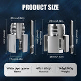 Maxbell 2Pcs Pipe Threader 1/2'' 3/4'' Plumbing Tool Kit for Indoor Outdoor Home Use