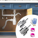 Maxbell 2Pcs Pipe Threader 1/2'' 3/4'' Plumbing Tool Kit for Indoor Outdoor Home Use
