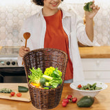 Maxbell Imitation Rattan Storage Basket Decor Bread Basket for Outdoor Bar Vegetable
