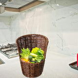 Maxbell Imitation Rattan Storage Basket Decor Bread Basket for Outdoor Bar Vegetable