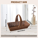 Maxbell Imitation Rattan Storage Basket Woven Bread Basket for Outdoor Kitchen Fruit