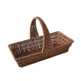 Maxbell Imitation Rattan Storage Basket Woven Bread Basket for Outdoor Kitchen Fruit