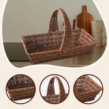 Maxbell Imitation Rattan Storage Basket Woven Bread Basket for Outdoor Kitchen Fruit