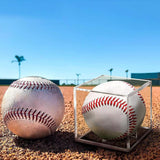 Maxbell Baseball Display Case 8cm Golf Ball Display Case for Collections Single Ball