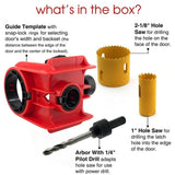 Maxbell Door Lock Installation Kit Locks Mortiser 2 Adjustable Bushings