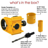 Maxbell Door Lock Installation Kit Locks Mortiser 2 Adjustable Bushings