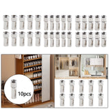 Maxbell 10x Bracket Shelf Holder Book Shelves Holder Locking Pins for Shelf Cupboard 19x6x6.4mm