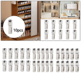 Maxbell 10x Bracket Shelf Holder Book Shelves Holder Locking Pins for Shelf Cupboard 19x6x6.4mm