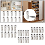 Maxbell 10x Bracket Shelf Holder Book Shelves Holder Locking Pins for Shelf Cupboard 19x6x6.4mm