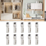 Maxbell 10x Bracket Shelf Holder Book Shelves Holder Locking Pins for Shelf Cupboard 19x6x6.4mm