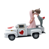 Maxbell Valentines Day Truck Decor Kitchen Wife Desktop Pickup Model Couple Figurine Style B