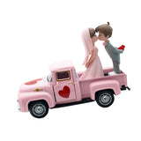 Maxbell Valentines Day Truck Decor Kitchen Wife Desktop Pickup Model Couple Figurine Style C