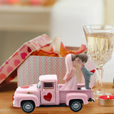 Maxbell Valentines Day Truck Decor Kitchen Wife Desktop Pickup Model Couple Figurine Style C