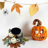 Maxbell Thanksgiving Candle Holder Lifelike Candle Stick for Autumn Harvest Festival Pumpkin