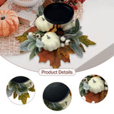 Maxbell Thanksgiving Candle Holder Lifelike Candle Stick for Autumn Harvest Festival Pumpkin