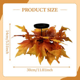 Maxbell Thanksgiving Candle Holder Lifelike Candle Stick for Autumn Harvest Festival Maple Leaf