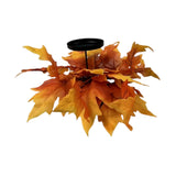 Maxbell Thanksgiving Candle Holder Lifelike Candle Stick for Autumn Harvest Festival Maple Leaf