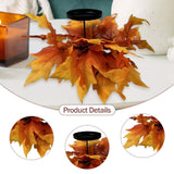 Maxbell Thanksgiving Candle Holder Lifelike Candle Stick for Autumn Harvest Festival Maple Leaf