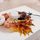 Maxbell Thanksgiving Candle Holder Lifelike Candle Stick for Autumn Harvest Festival Maple Leaf