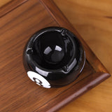 Maxbell Pottery Ashtray Easy to Clean Billiards Ash Tray for Office Tabletop Outdoor