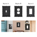 Maxbell Lamp Switch Cover Plate Classic Switch Panel for Wall Household Living Room Style A